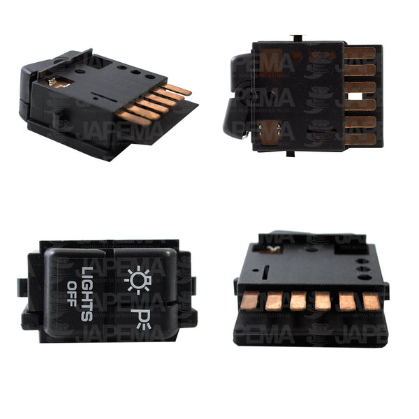 SKU9851 INTERRUPTOR DE LUCES DE TECLA BUICK, JEEP, OLDSMOBILE, PONTIAC MARCA JAPEMA