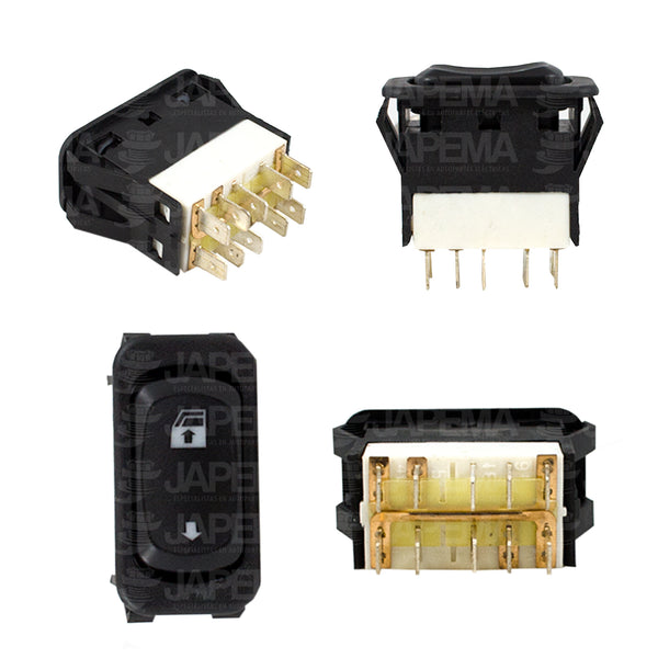 SKU8609 INTERRUPTOR SENCILLO DE VENTANA ELECTRICA LADO DERECHO FREIGHTLINER MARCA JAPEMA