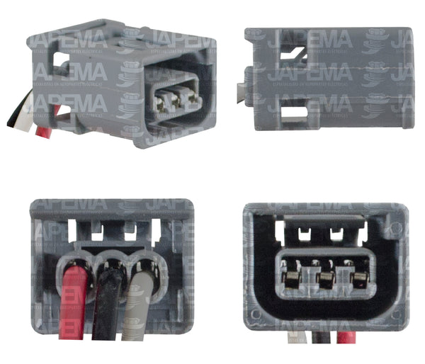 SKU6686 CONECTOR / ARNES 3 TERMINALES SENSOR DE POSICION ARBOL DE LEVAS VALVULA DPFE MARCA JAPEMA