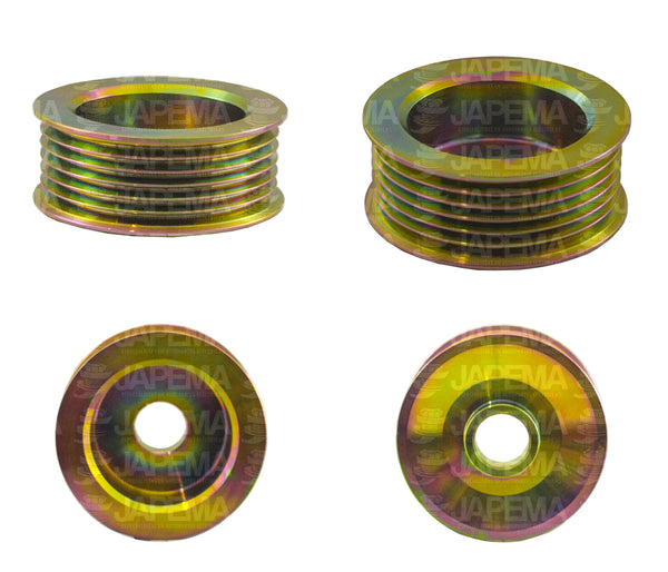 SKU5208 POLEA SERPENTINA ALTERNADOR HITACHI 6S CW D.I. 14MM, D.E. 62MM, BANDA 21MM MARCA JAPEMA
