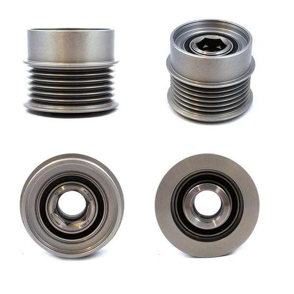 SKU5584 POLEA CLUTCH ALTERNADOR MITSUBISHI CW 6C BARRENO 17MM ROSCA M17 PRIMER RANURA 8.2MM MARCA JAPEMA