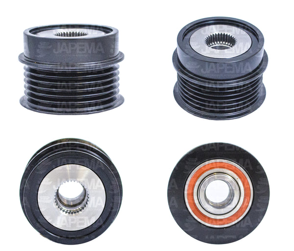 SKU7021 POLEA CLUTCH ALTERNADOR VALEO 6C CW, M16, D.I. 17MM, D.E. 55MM, BANDA 22.7MM, 1ER RANURA 18.2MM MARCA JAPEMA