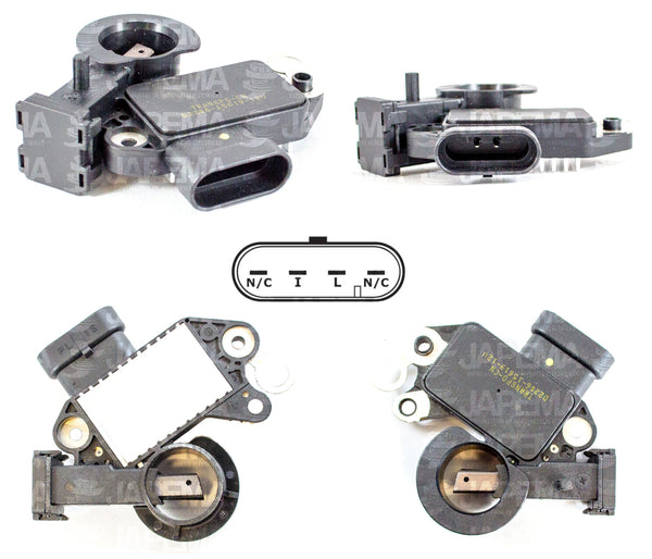 SKU4455 REGULADOR DELCO 12V MARCA JAPEMA ALTERNADOR 2 TERMINALES CHEVROLET AVEO