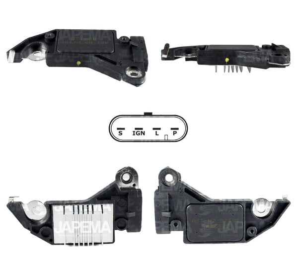 SKU3492 REGULADOR DELCO CS121D, CS130D 12V REFORZADO MARCA JAPEMA ASTRO, SILVERADO, SUBURBAN