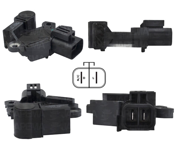 SKU377 REGULADOR VALEO 12V, TERMINALES L-NC, MARCA ECONOMICA
