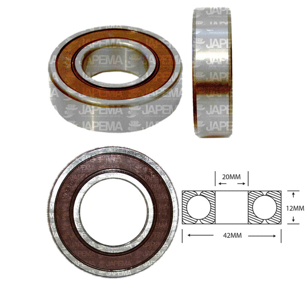 SKU10099 BALERO BOLA D.I. 20MM, D.E. 42MM, H 12MM ARMADURA MARCA NTN ARRANQUE HITACHI, MITSUBISHI, NIKKO, NIPPONDENSO