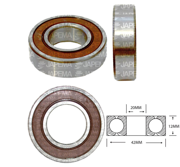 SKU2000 BALERO BOLA D.I. 20MM, D.E. 42MM, H 12MM ARMADURA MARCA NTN ARRANQUE HITACHI, MITSUBISHI, NIKKO, NIPPONDENSO