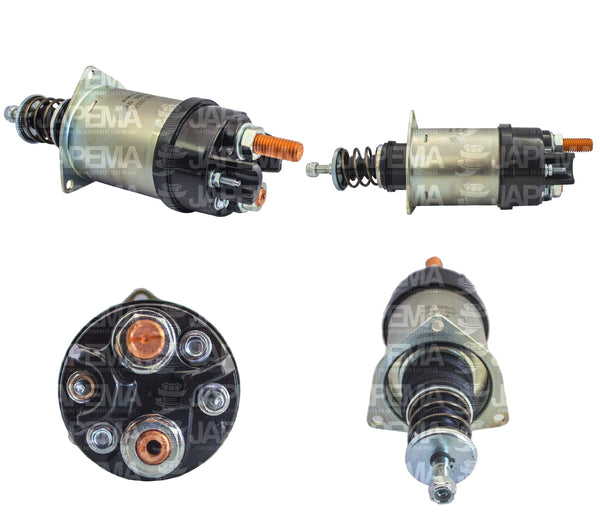 SKU1893 SOLENOIDE DELCO 37MT, 41MT, 42MT EMBOLO INTEGRADO DD 12V 4 TERMINALES MARCA ZM