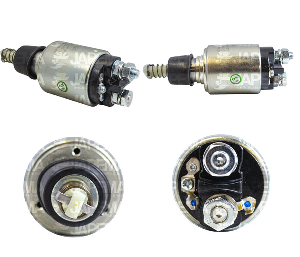 SKU2370 SOLENOIDE BOSCH SERIE 359, 362, 367, 369 DD 12V 3 TERMINALES MARCA JAPEMA