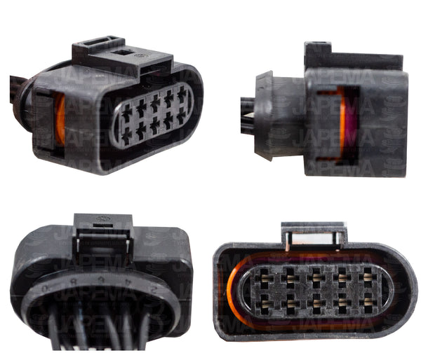 SKU3293 CONECTOR / ARNES 10 TERMINALES FAROS DE LUCES VW MARCA JAPEMA