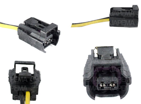 SKU2262 CONECTOR 2 TERMINALES PARA INYECTOR DE GASOLINA MARCA ECONOMICA