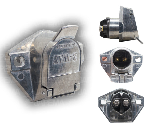 SKU10020 CONECTOR / ARNES 2 TERMINALES HEMBRA PARA CAJA DE TRAILER MARCA JAPEMA