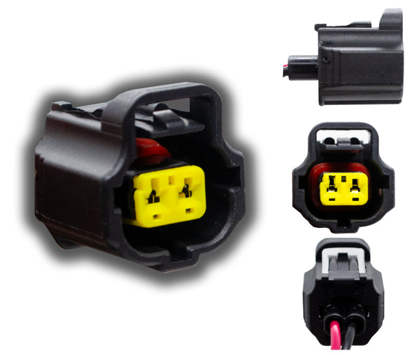 SKU13532 CONECTOR 2 TERMINALES PARA VALVULA DE CONTROL DE AIRE MARCA ECONOMICA
