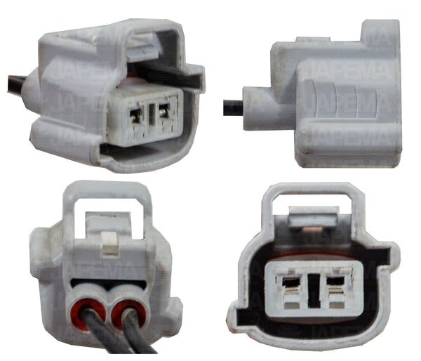 SKU12359 CONECTOR 2 TERMINALES PARA SOQUET DE CUARTOS LEXUS Y TOYOTA MARCA JAPEMA