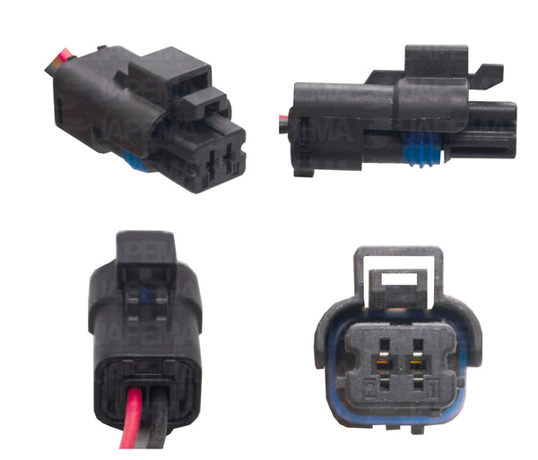 SKU13116 CONECTOR 2 TERMINALES ALTERNADOR, SENSOR DE REVOLUCIONES, SENSOR DE TEMPERATURA RENAULT MARCA JAPEMA