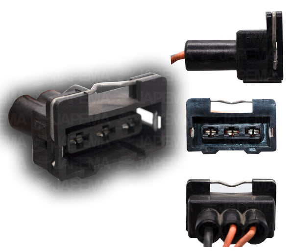 SKU4399 CONECTOR 3 TERMINALES PARA MOTOVENTILADOR 76091 MARCA ECONOMICA
