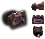 SKU8195 CONECTOR / ARNES 3 TERMINALES MARCA ECONOMICA