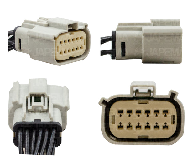 SKU1655 CONECTOR / ARNES 12 TERMINALES LUCES HID XENON LED MARCA JAPEMA
