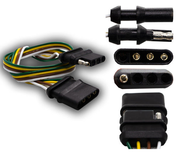 SKU9661 CONECTOR / ARNES 4 TERMINALES HEMBRA Y MACHO PARA REMOLQUE UNIVERSAL MARCA JAPEMA
