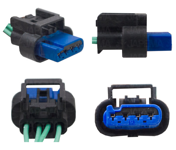 SKU10523 CONECTOR 4 TERMINALES ACTUADORES BOBINA, SENSORES MARCA JAPEMA