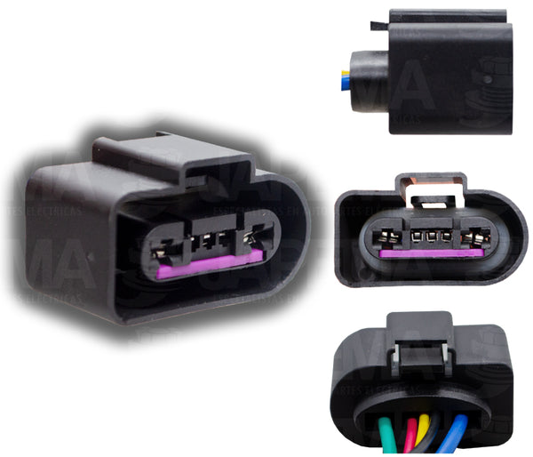 SKU9813 CONECTOR / ARNES 5 TERMINALES BOMBA DE GASOLINA VW MARCA ECONOMICA