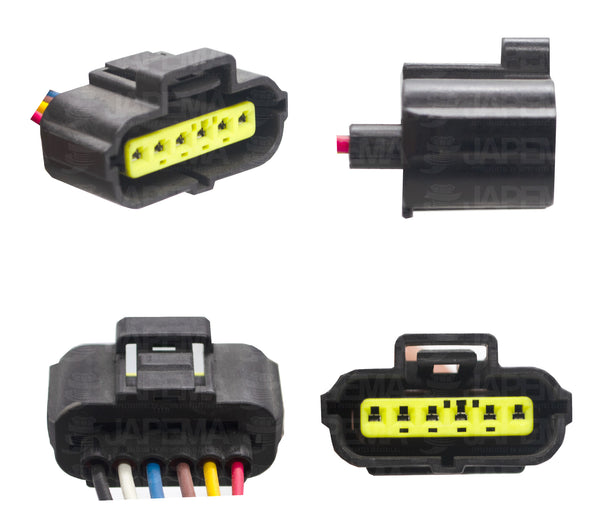 SKU1548 CONECTOR 6 TERMINALES PARA SENSOR MAF MARCA JAPEMA
