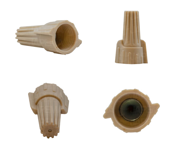 SKU1718 TERMINALITA CONECTOR CERRADO CON ROSCA Y ALAS COLOR BRONCEADO MARCA JAPEMA