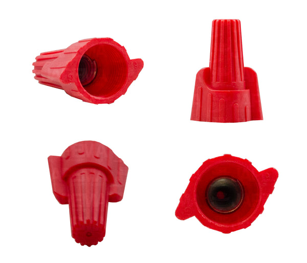 SKU1719 TERMINALITA CONECTOR CERRADO CON ROSCA Y ALAS, ROJA MARCA JAPEMA