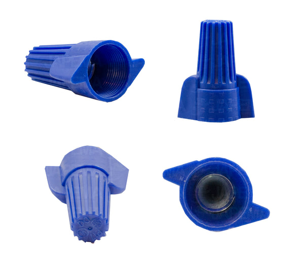 SKU 8795 TERMINALITA CONECTOR CERRADO CON ROSCA Y ALAS AZUL MARCA JAPEMA