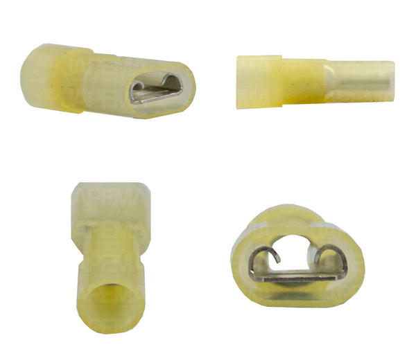SKU9338 TERMINALITA ENCHUFE HEMBRA AISLADA AMARILLA MARCA JAPEMA