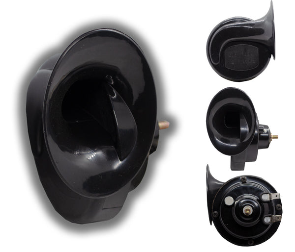 SKU6908 BOCINA CLAXON CARACOL 12V 110DB 400-500HZ 2 PIEZAS TONO ALTO Y BAJO MARCA JAPEMA