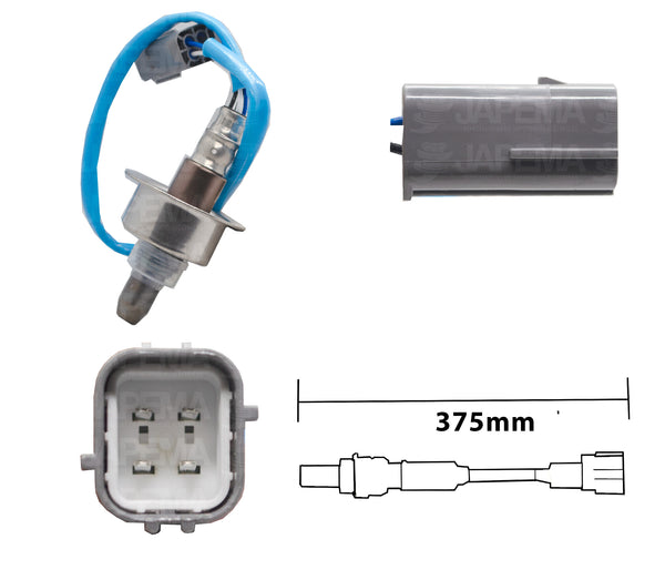 SKU11356 SENSOR DE OXIGENO 4 TERMINALES 375MM MARCA JAPEMA