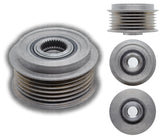 SKU2790 POLEA CLUTCH ALTERNADOR VALEO CW 6C 21MM BELT X 64.3MM RIB OD X 17MM BORE M16 X 1.5 THREADS MARCA ECONOMICA