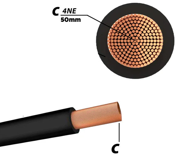 SKU52 CABLE 4 NEGRO METRO MARCA JAPEMA