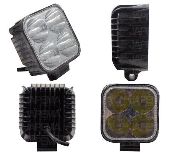 SKU3290 FARO AUXILIAR LED CUADRADO 3" SPOT 12V-24V 4 LEDS MARCA JAPEMA