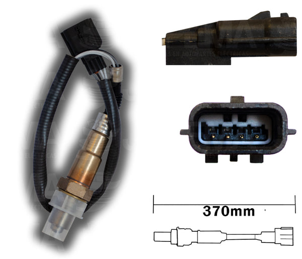 SKU12411 SENSOR DE OXIGENO (OS) 4 TERMINALES 370MM MARCA JAPEMA