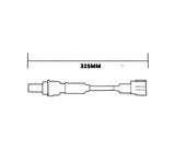 SKU12928 SENSOR DE OXIGENO ANTES Y DESPUES DEL CATALIZADOR 4 TERMINALES 325MM MARCA JAPEMA