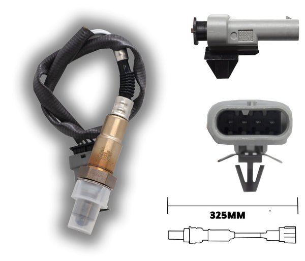 SKU12928 SENSOR DE OXIGENO ANTES Y DESPUES DEL CATALIZADOR 4 TERMINALES 325MM MARCA JAPEMA