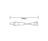 SKU10836 SENSOR DE OXIGENO DESPUES DEL CATALIZADOR 4 TERMINALES 975MM LARGO MARCA JAPEMA