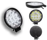 SKU4517 FARO AUXILIAR LED REDONDO FLOOD 4" BASE DE PLASTICO 12V-24V 14 LEDS 27W 6000K MARCA JAPEMA