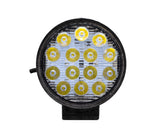 SKU4635 FARO AUXILIAR LED REDONDO SPOT 4" BASE DE PLASTICO 12V-24V 14 LEDS 27W 6000K MARCA JAPEMA