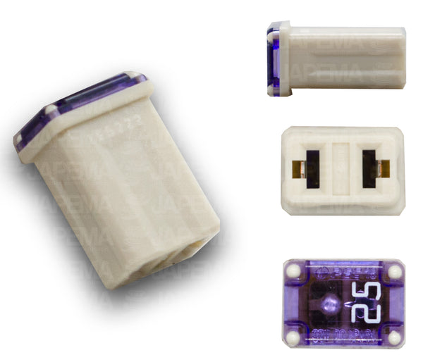 SKU11913 FUSIBLE FMM 25 AMPERES ENCHUFE MICRO HEMBRA TIPO MUELA PAL COLOR BLANCO MARCA JAPEMA