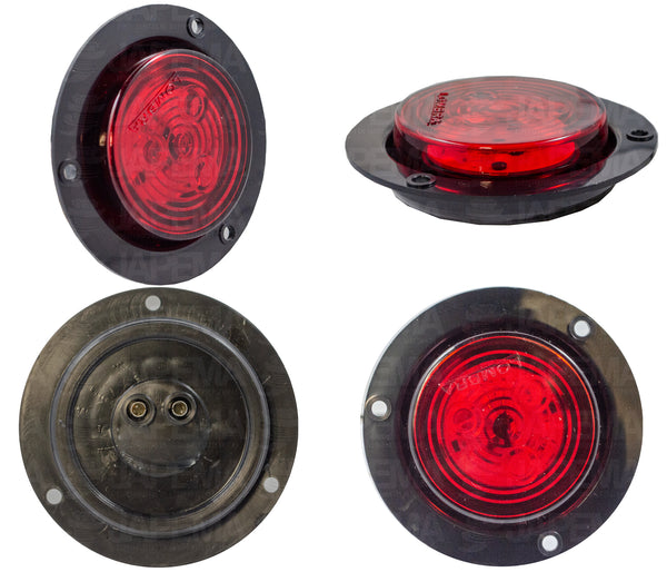 SKU10050 PLAFON LED REDONDO ATORNILLABLE 2.5" COLOR ROJO BASE NEGRA 12V 3 LEDS MARCA JAPEMA