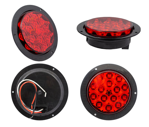 SKU1865 PLAFON LED REDONDO ATORNILLABLE 4" COLOR ROJO BASE NEGRA MARCA ECONOMICA