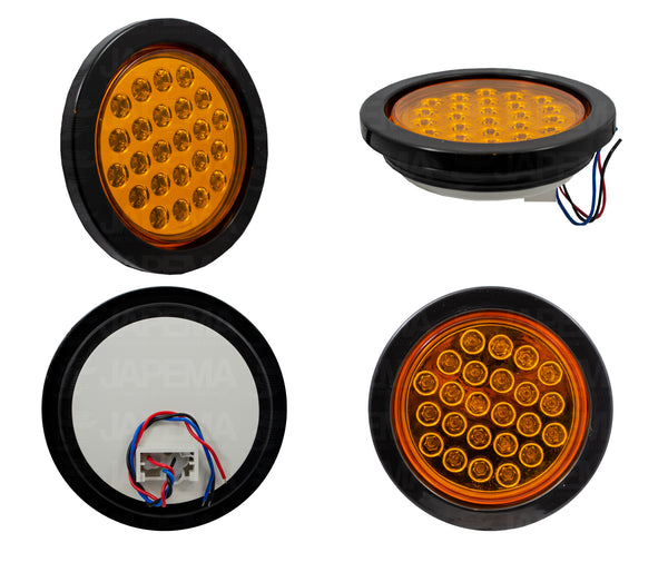 SKU7348 PLAFON LED REDONDO 4" COLOR AMBAR LED HEXAGONAL  MARCA ECONOMICA