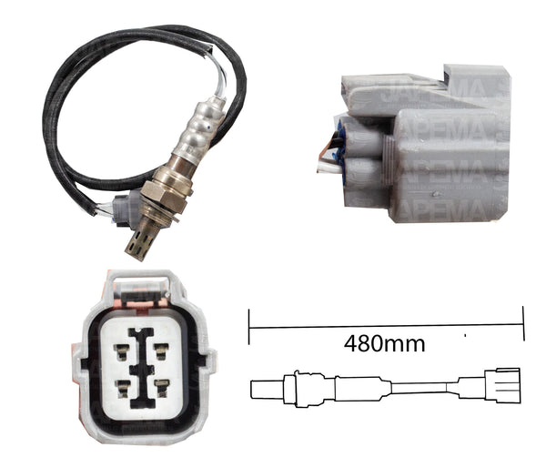 SKU12732 SENSOR DE OXIGENO (OS) 4 TERMINALES 480MM MARCA JAPEMA