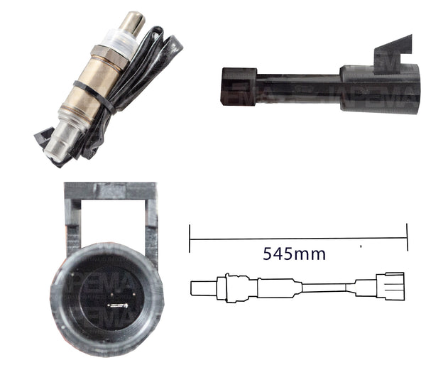 SKU1235 SENSOR DE OXIGENO 1 TERMINAL 545MM MARCA JAPEMA