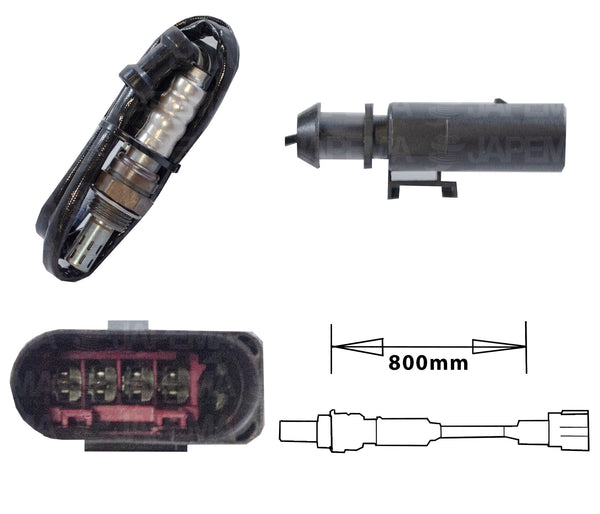 SKU9357 SENSOR DE OXIGENO CENTRAL, INTERMEDIO, DESPUES DEL CATALIZADOR 800MM MARCA JAPEMA
