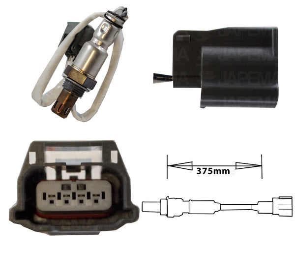 SKU13441 SENSOR DE OXIGENO ANTES Y DESPUES DEL CATALIZADOR 375MM MARCA JAPEMA