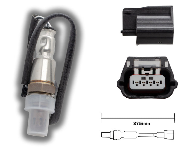 SKU12828 SENSOR DE OXIGENO DESPUES DEL CATALIZADOR 4 TERMINALES 375MM MARCA JAPEMA